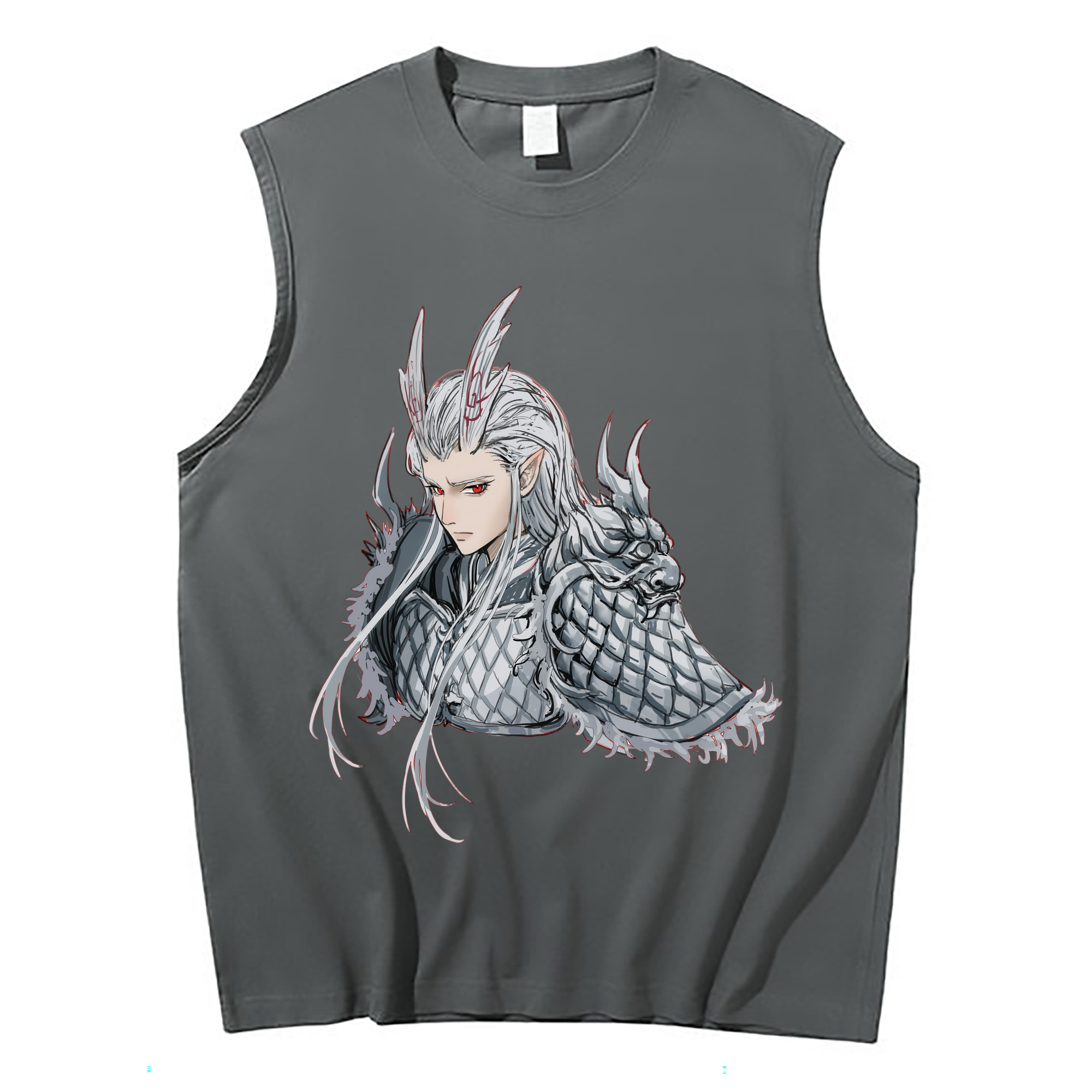 （画像用） Ne Zha 2 ナタ 魔童の大暴れ コットン100％タンクトップ（フロントプリント）